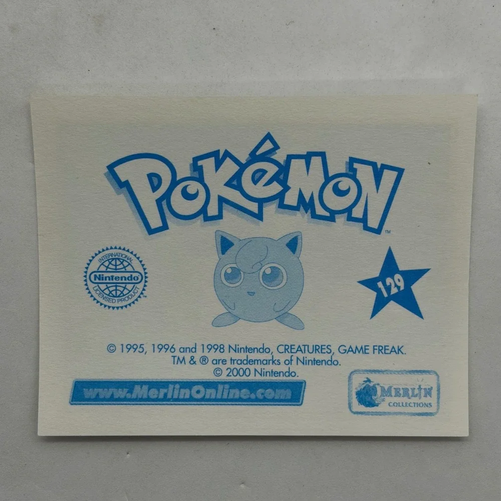 Pokemon Blastoise Merlin Sticker 2000 Merlin Collections #129 Vintage Nintendo